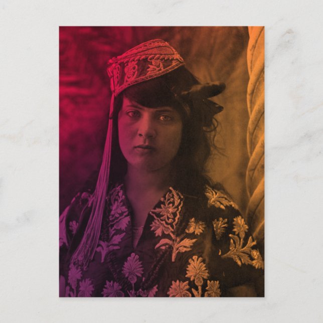 Colourful Maghreb Jewish Tunisian Djerba Girl Post Postcard (Front)