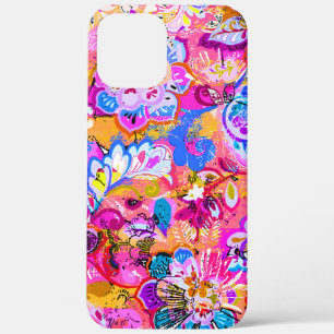 Colourful magic abstract floral iPhone 12 pro max case