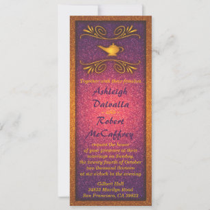 Colourful Magic Lamp Wedding Invitation