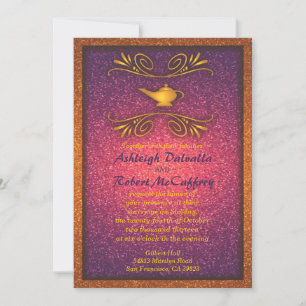 Colourful Magic Lamp Wedding Invitation 2