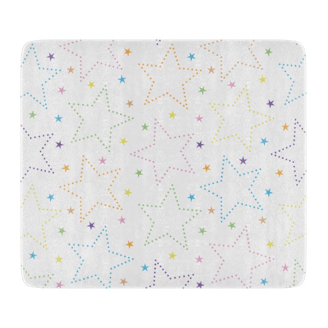 Colourful Magical Starry Night Sky Pattern Cutting Board (Front)