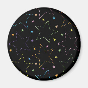 Colourful Magical Starry Night Sky Pattern Magnet
