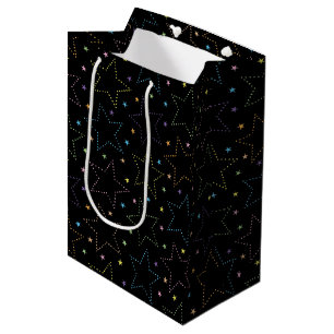 Colourful Magical Starry Night Sky Pattern Medium Gift Bag