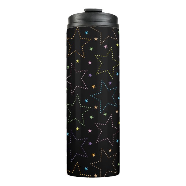 Colourful Magical Starry Night Sky Pattern Thermal Tumbler (Front)