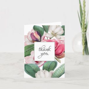 Colourful Magnolia Botanical Thank You Card