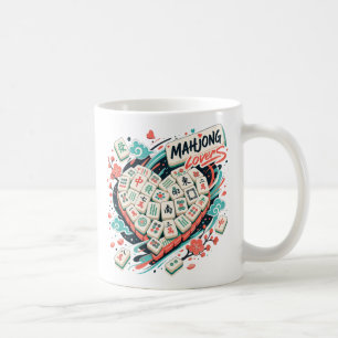 Colourful Mahjong Tiles Asian Game Night Design Coffee Mug