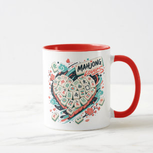 Colourful Mahjong Tiles Asian Game Night Design Mug