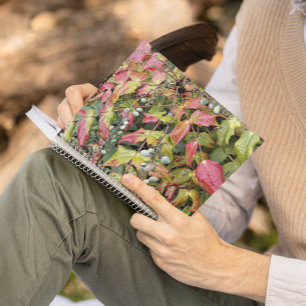 Colourful Mahonia Leaves with Berries Floral Notebook
