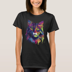Colourful Maine-coon cat T-Shirt