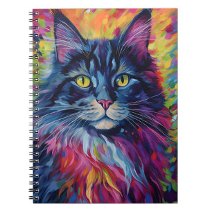 Colourful Maine Coon Notebook