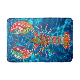 Colourful Maine Red Lobster Bath Mat