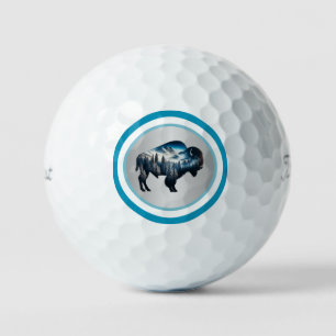Colourful Majestic Bison Golf Balls