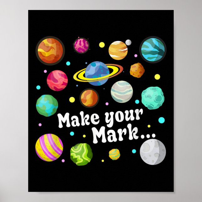 Colourful Make Your Mark Happy Dot Day Teacher Kid Poster (Front)