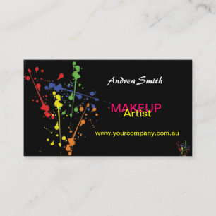 Colourful Makeup Artist Business Card
