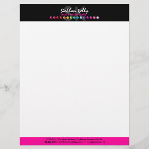 Colourful Makeup Artist Monogram Letterhead