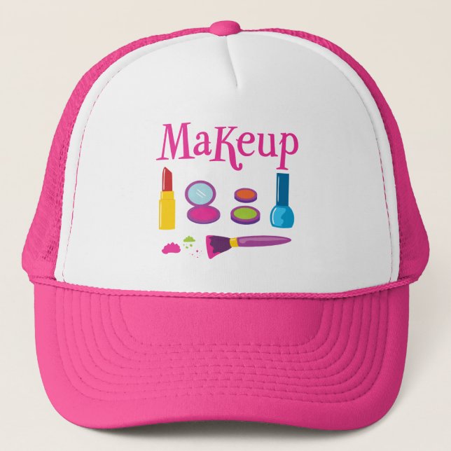 Colourful Makeup Trucker Hat (Front)