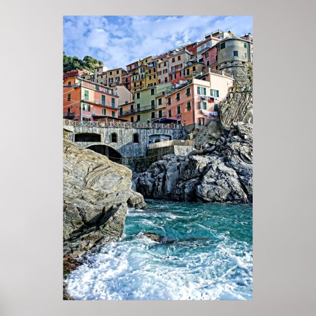 Colourful Manarola, Italia -the Cinque Terre Poster (Front)
