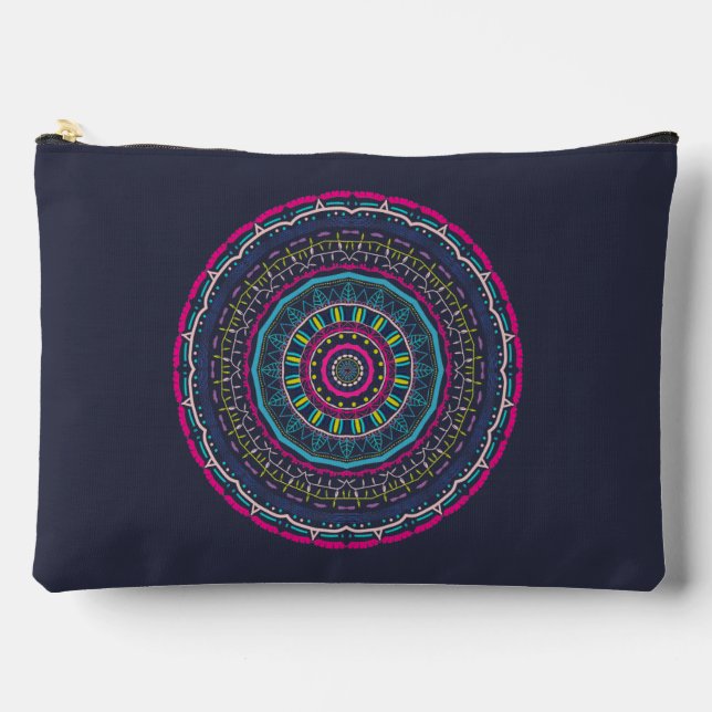 colourful mandala accessory pouch (Front)