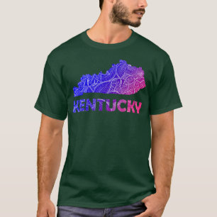 Colourful mandala art map of Kentucky with text in T-Shirt