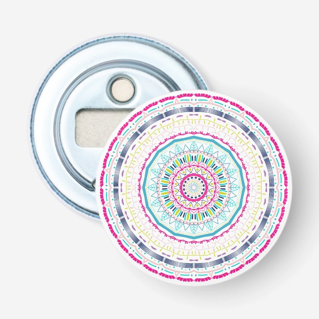 colourful mandala bottle opener (Front)