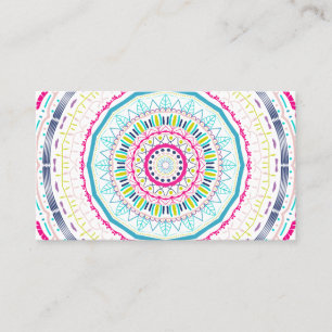 colourful mandala business card