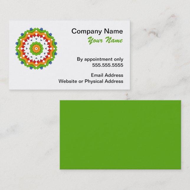 Colourful Mandala Business Cards (Front/Back)