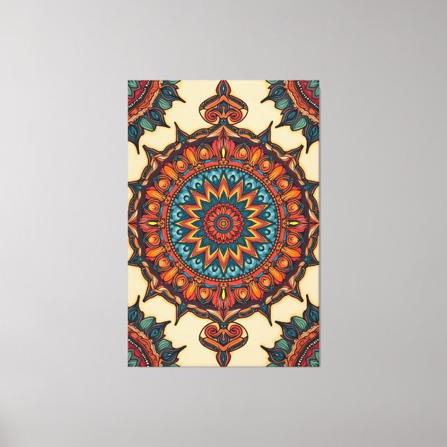 Colourful Mandala Canvas Print (Front)