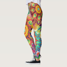 Colourful Mandala  Capri All-Over-Print Leggings