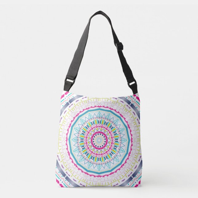 colourful mandala crossbody bag (Front)