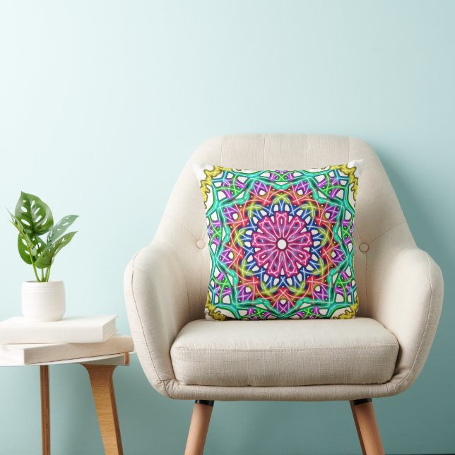 Colourful Mandala Cushion (Chair)