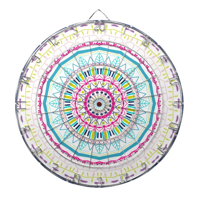colourful mandala dartboard (Front)