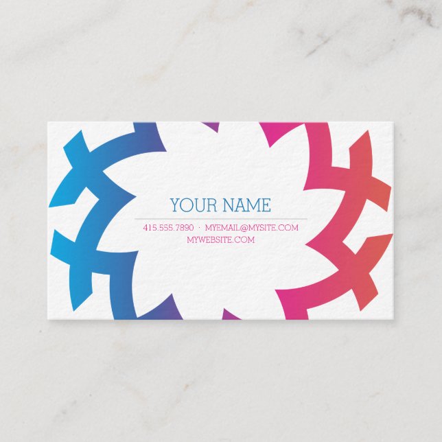 Colourful Mandala Design Business Card (Front)