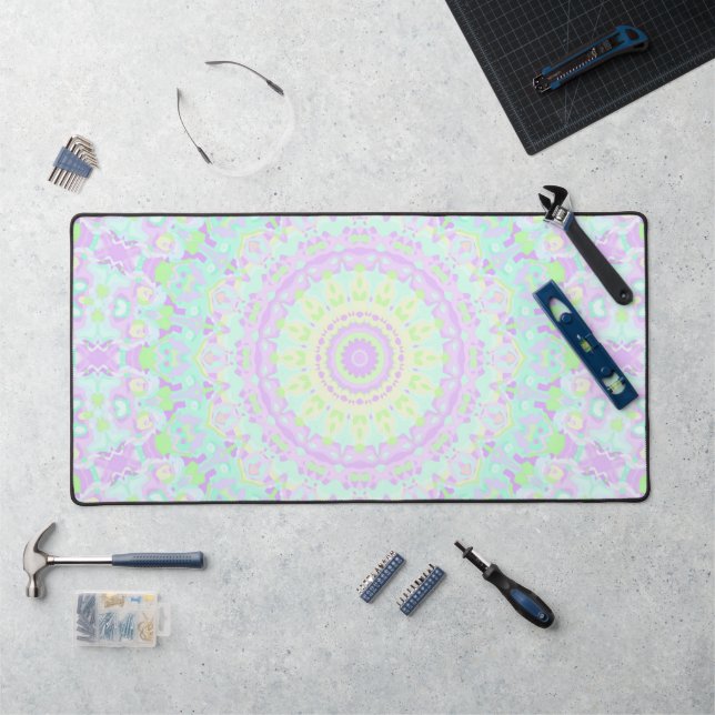 Colourful Mandala   Desk Mat (Workstation)