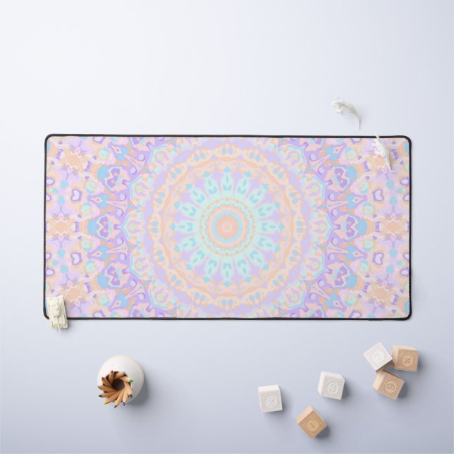 Colourful Mandala   Desk Mat (Kids Table)