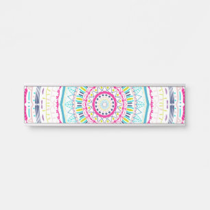 colourful mandala door sign