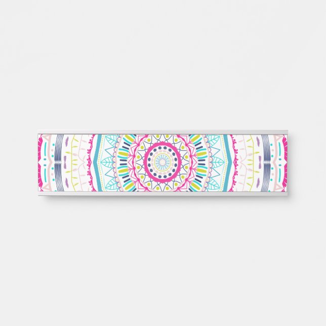 colourful mandala door sign (Front)
