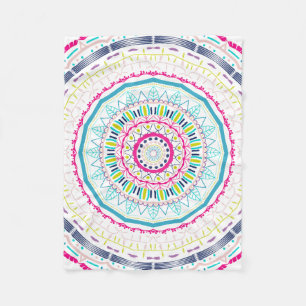 colourful mandala fleece blanket