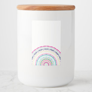 colourful mandala food label