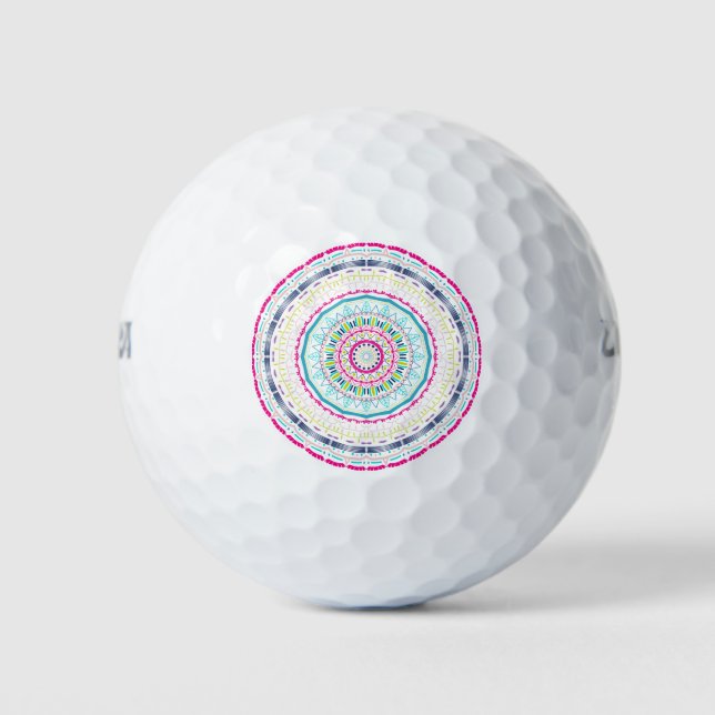 colourful mandala golf balls (Front)