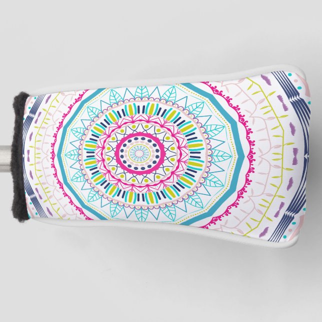 colourful mandala golf head cover (Front)