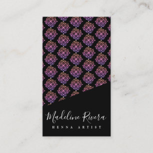Colourful Mandala Henna Artist Yoga Macrame Patter Business Card
