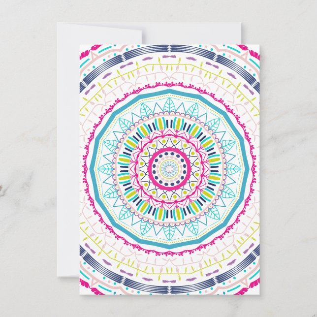colourful mandala holiday card (Front)