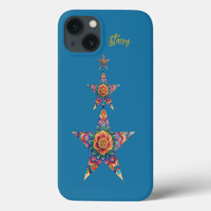Colourful Mandala in a Star Shape Customisable iPhone 13 Case