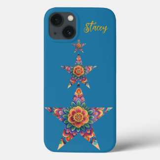 Colourful Mandala in a Star Shape Customisable iPhone 13 Case