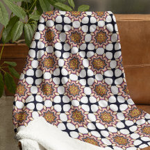 Colourful Mandala-Inspired Floral Mosaic Pattern