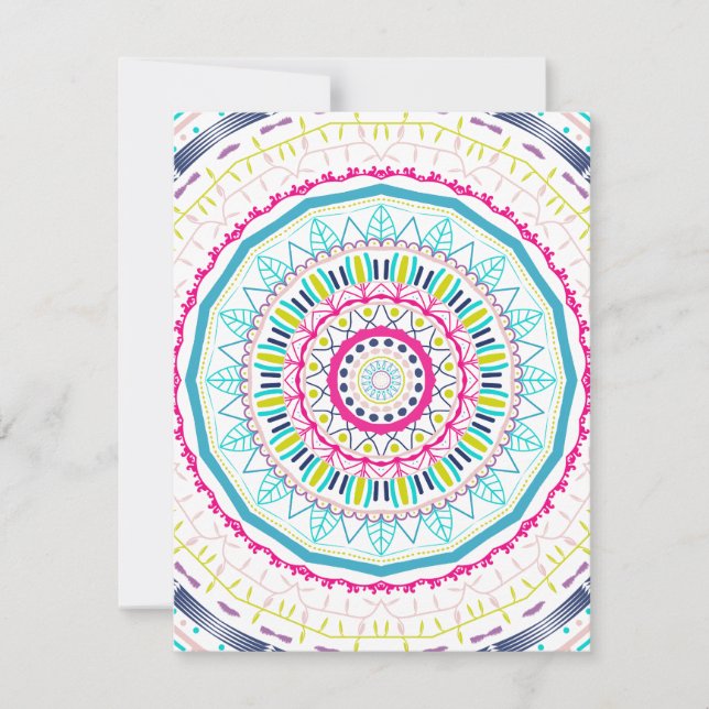 colourful mandala invitation (Front)
