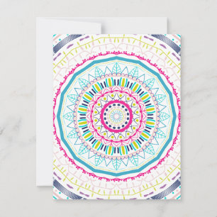 colourful mandala invitation