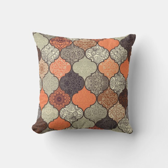 Colourful Mandala: Islamic Patchwork Seamless. Cushion (Front)