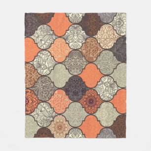 Colourful Mandala: Islamic Patchwork Seamless. Fleece Blanket