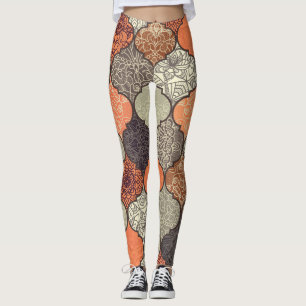 Colourful Mandala: Islamic Patchwork Seamless. Leggings